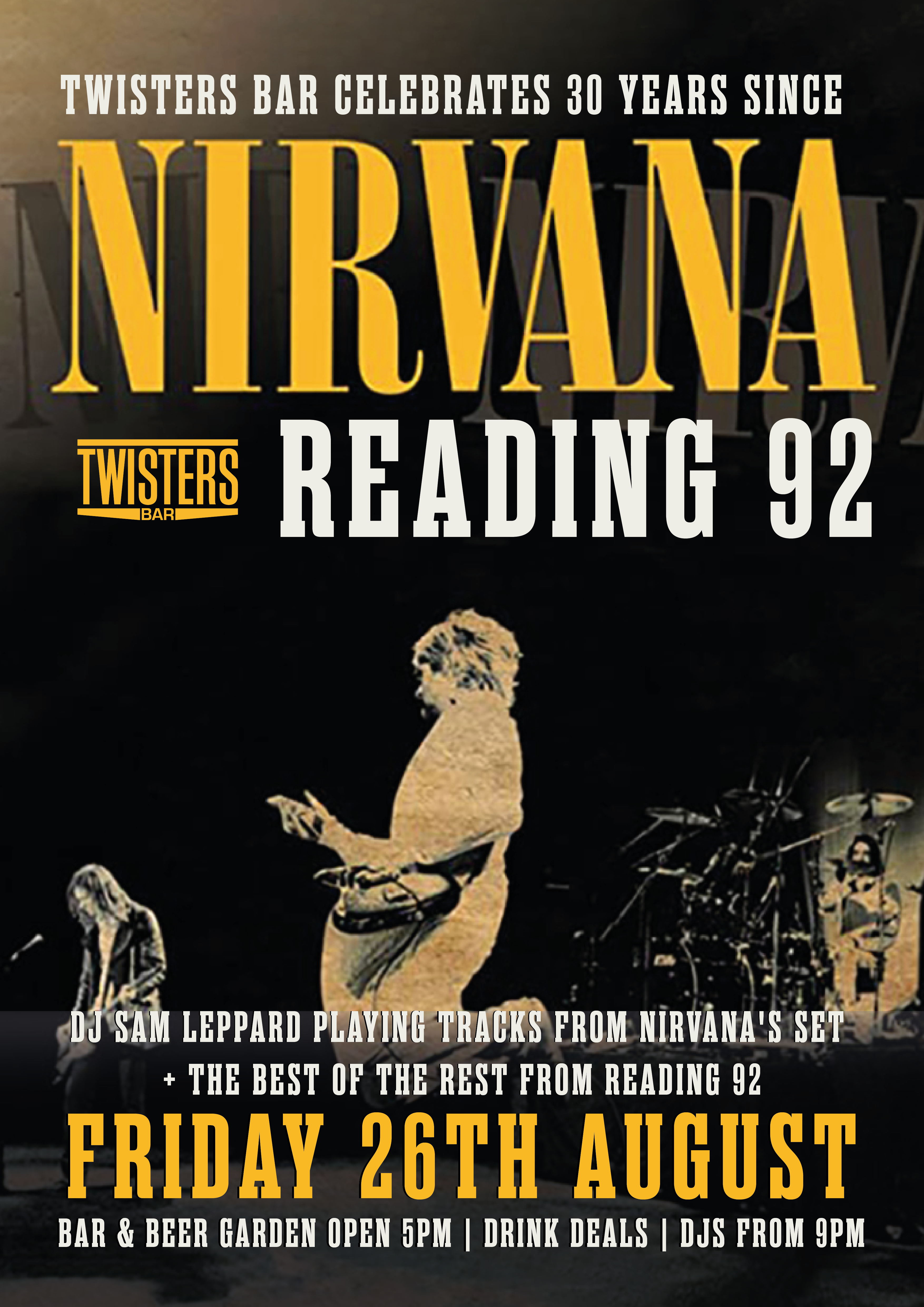 Nirvana/Reading 92 Night at Twisters Bar
