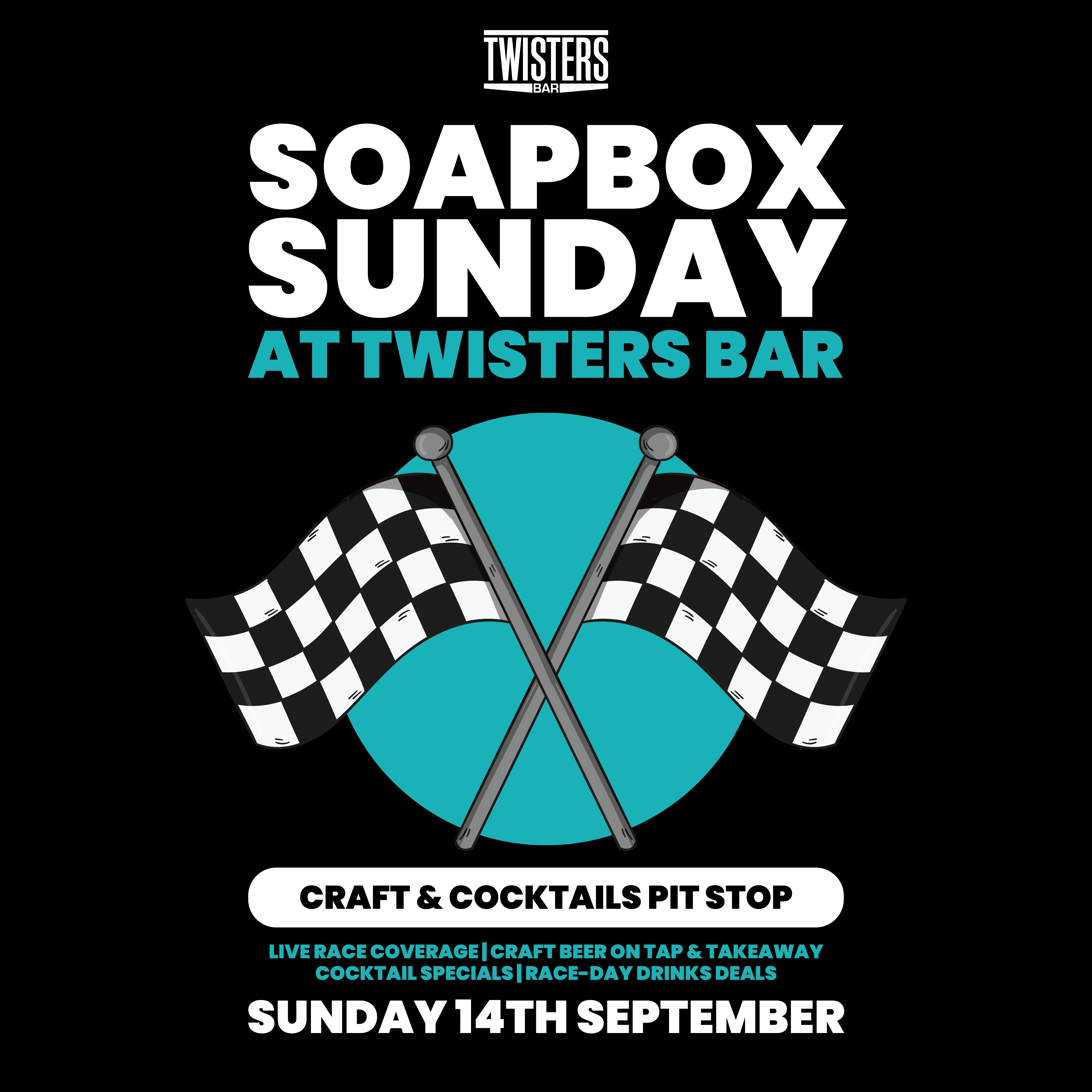 Soapbox Sunday at Twisters Bar!